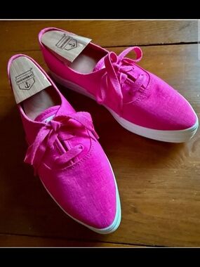 Keds Hot Pink Canvas Lace-Up Sneakers